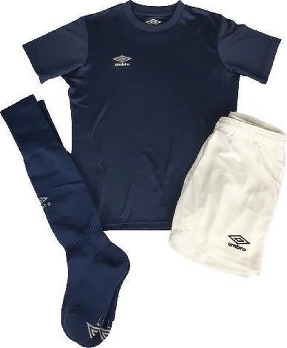 Umbro Teamwear Set T-shirt Sokken 146 - Donkerblauw/Wit