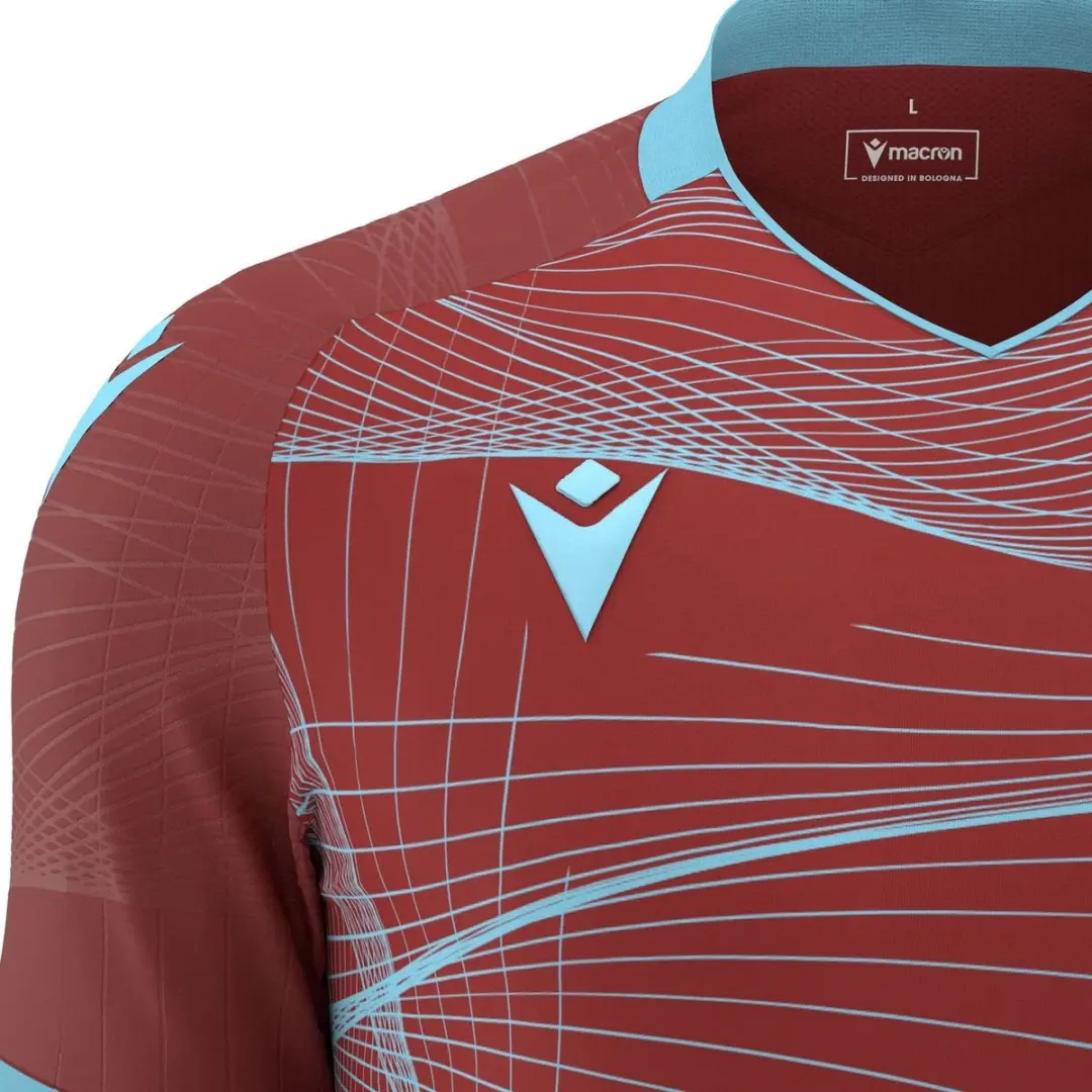 Macron Wyvern Eco Shirt Heren - Bordeaux/Hemelsblauw 3XL