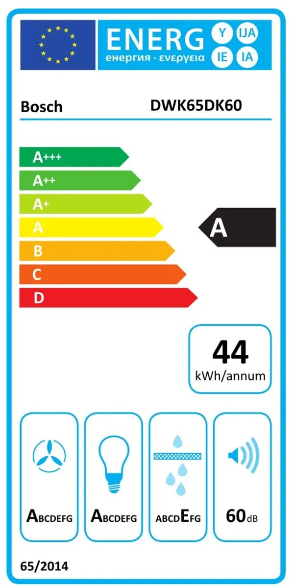 Bosch Serie 2 DWK65DK60 Afzuigkap - 550 m³/u