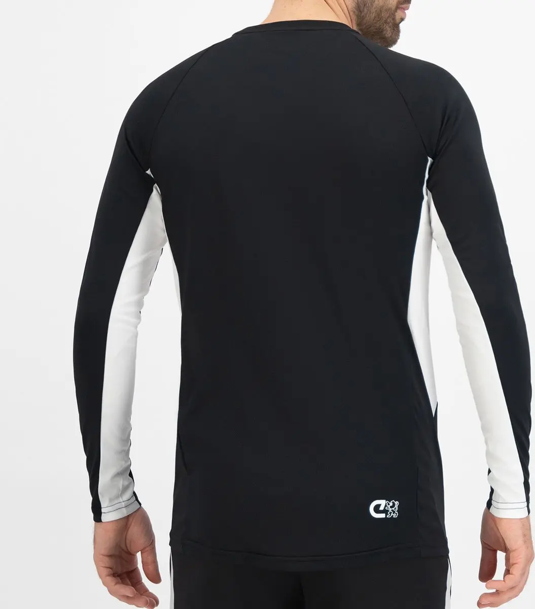 Cruyff Turn Tech LS Shirt Heren - Maat M - Zwart/Wit