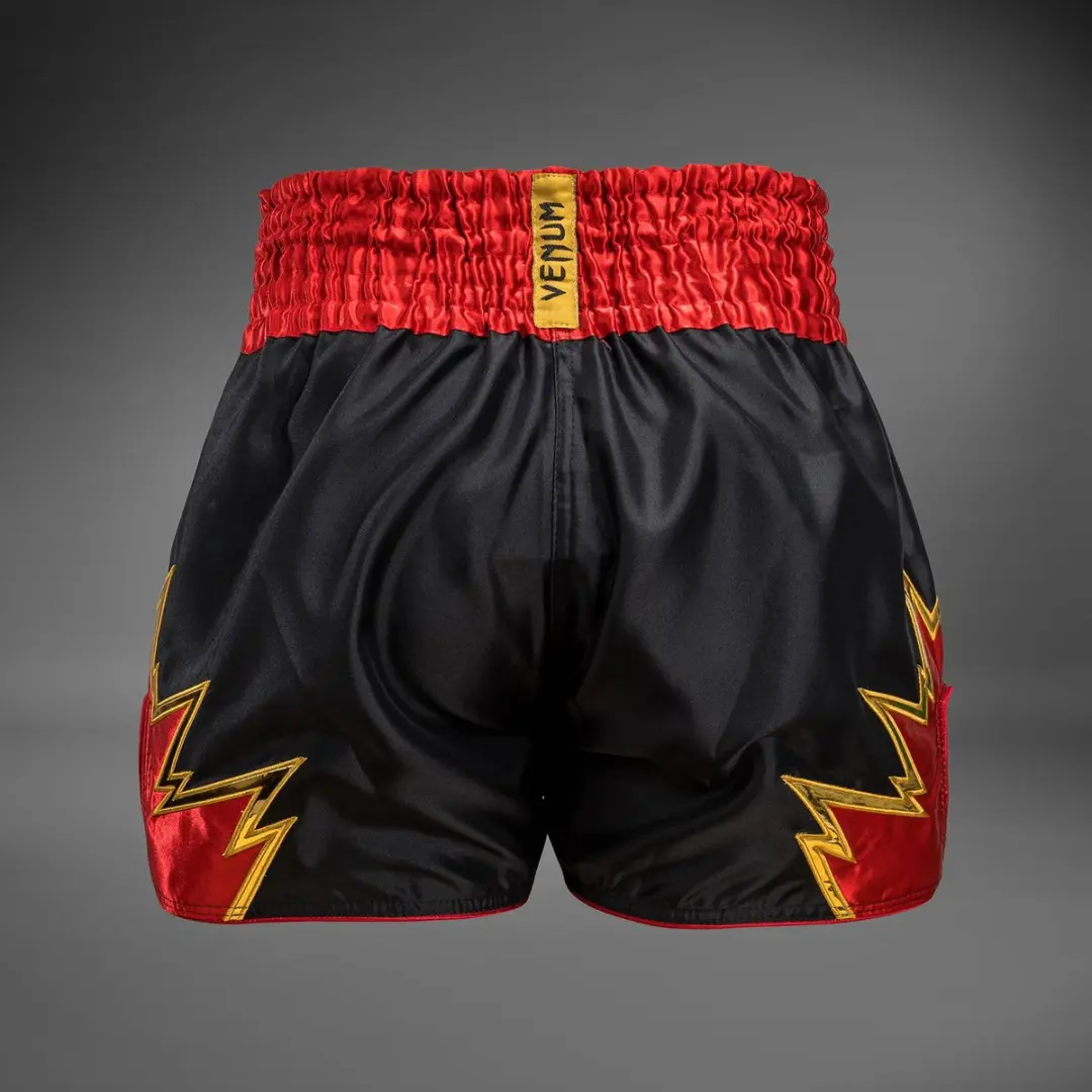 Venum Inferno Muay Thai Shorts - Maat L - Zwart/Goud/Rood
