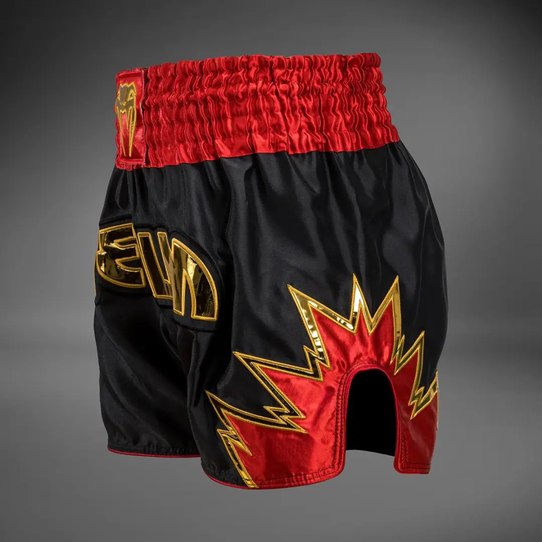 Venum Inferno Muay Thai Shorts - Maat L - Zwart/Goud/Rood