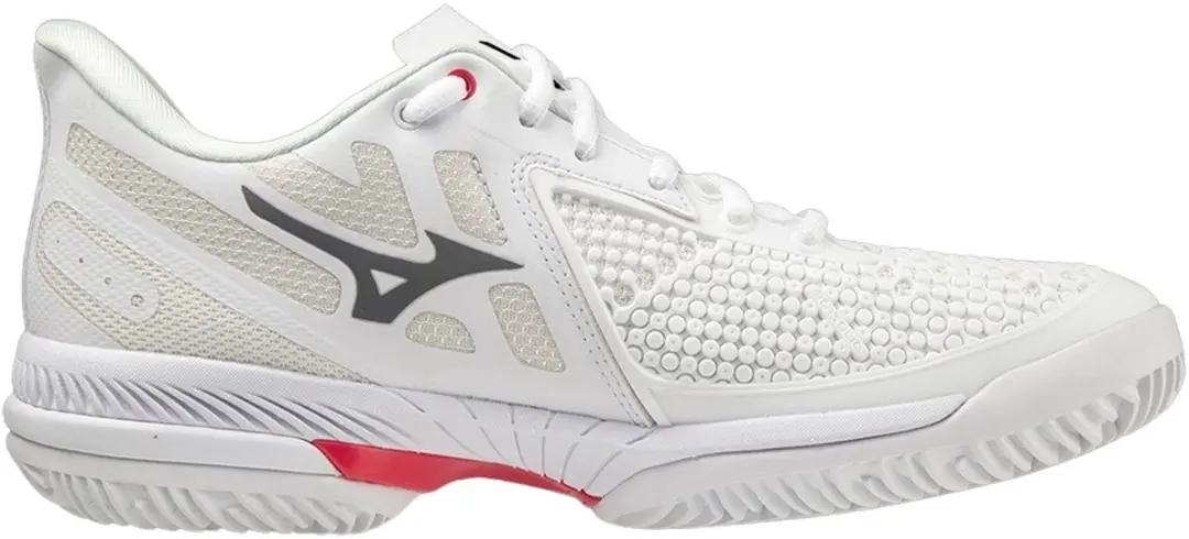 Mizuno Wave Exceed Tour 5 Clay Tennisschoenen - Dames 38.5 - Wit/Rood/Zilver - afbeelding 6 van 6