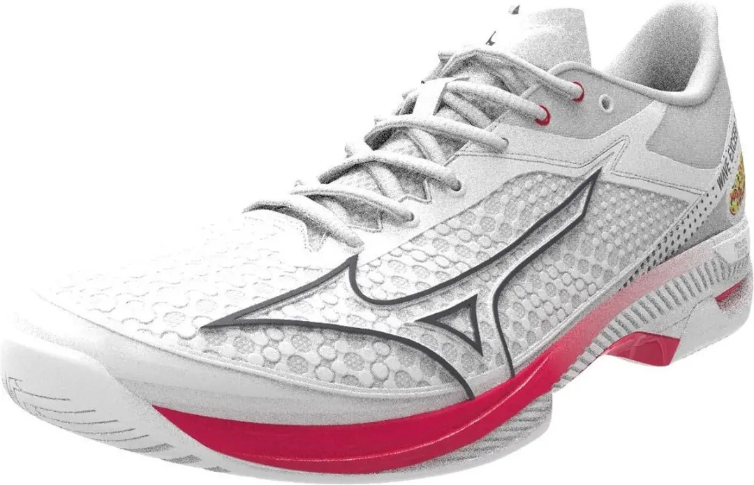 Mizuno Wave Exceed Tour 5 Clay Tennisschoenen - Dames 38.5 - Wit/Rood/Zilver