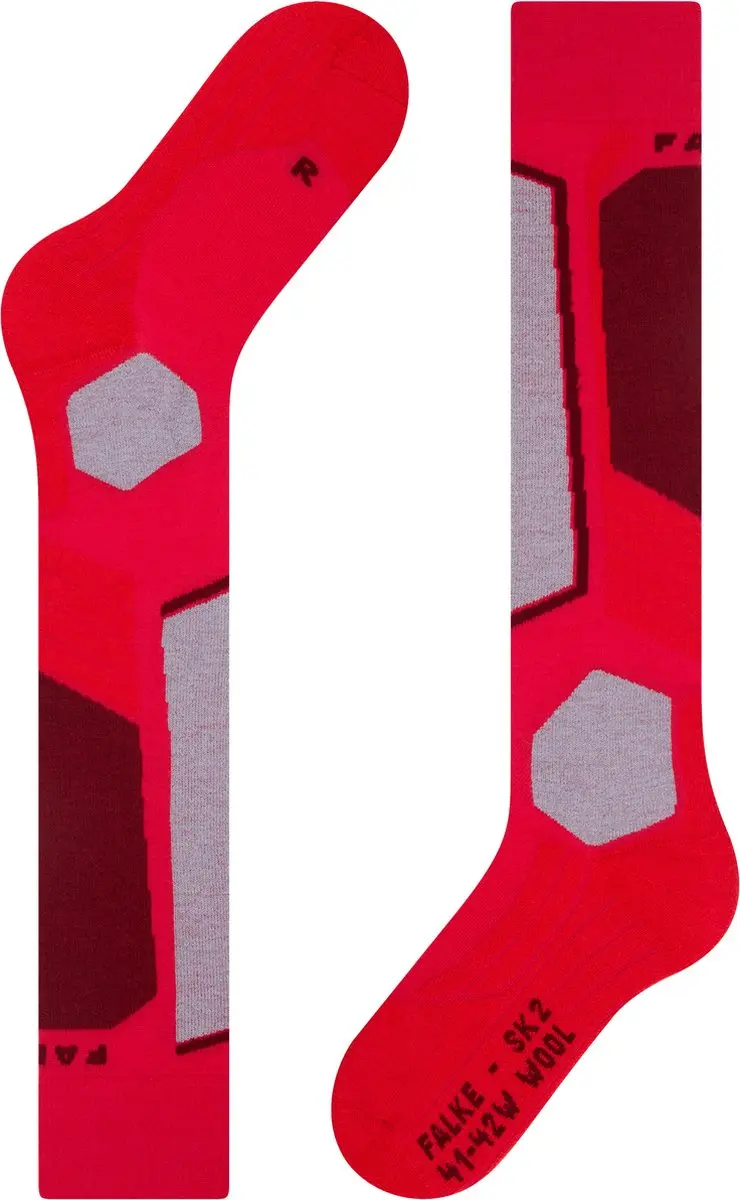 Falke SK2 Wool Skisokken Dames - Rood - Maat 39/40 - afbeelding 6 van 6