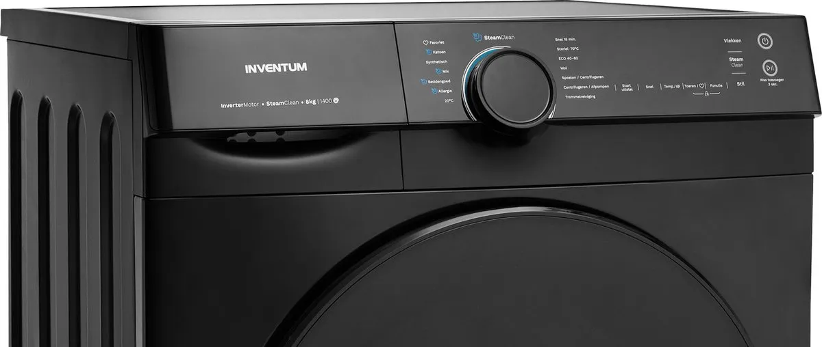 Inventum VWM8010B Wasmachine 8kg - 14 Programma's - Zwart