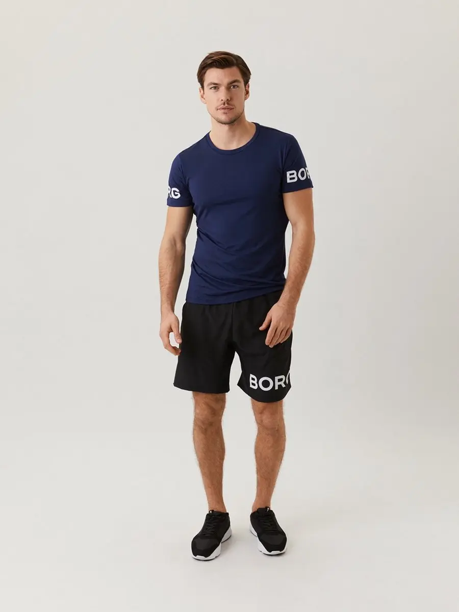 Björn Borg Heren Sportshirt Korte Mouw XXL - Donkerblauw
