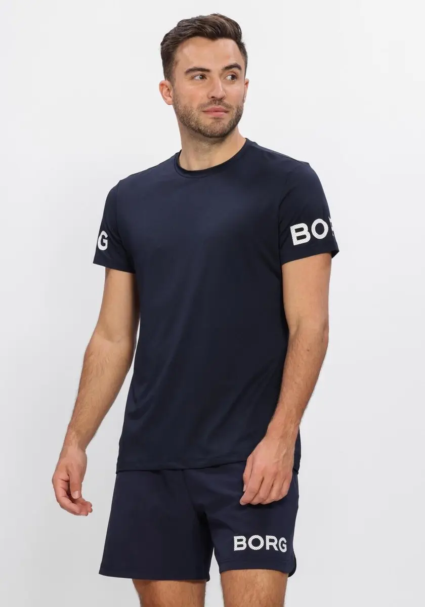 Björn Borg Heren Sportshirt Korte Mouw XXL - Donkerblauw