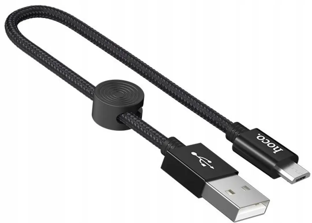 Hoco Micro USB 3.1A Kabel 25cm - Transparent