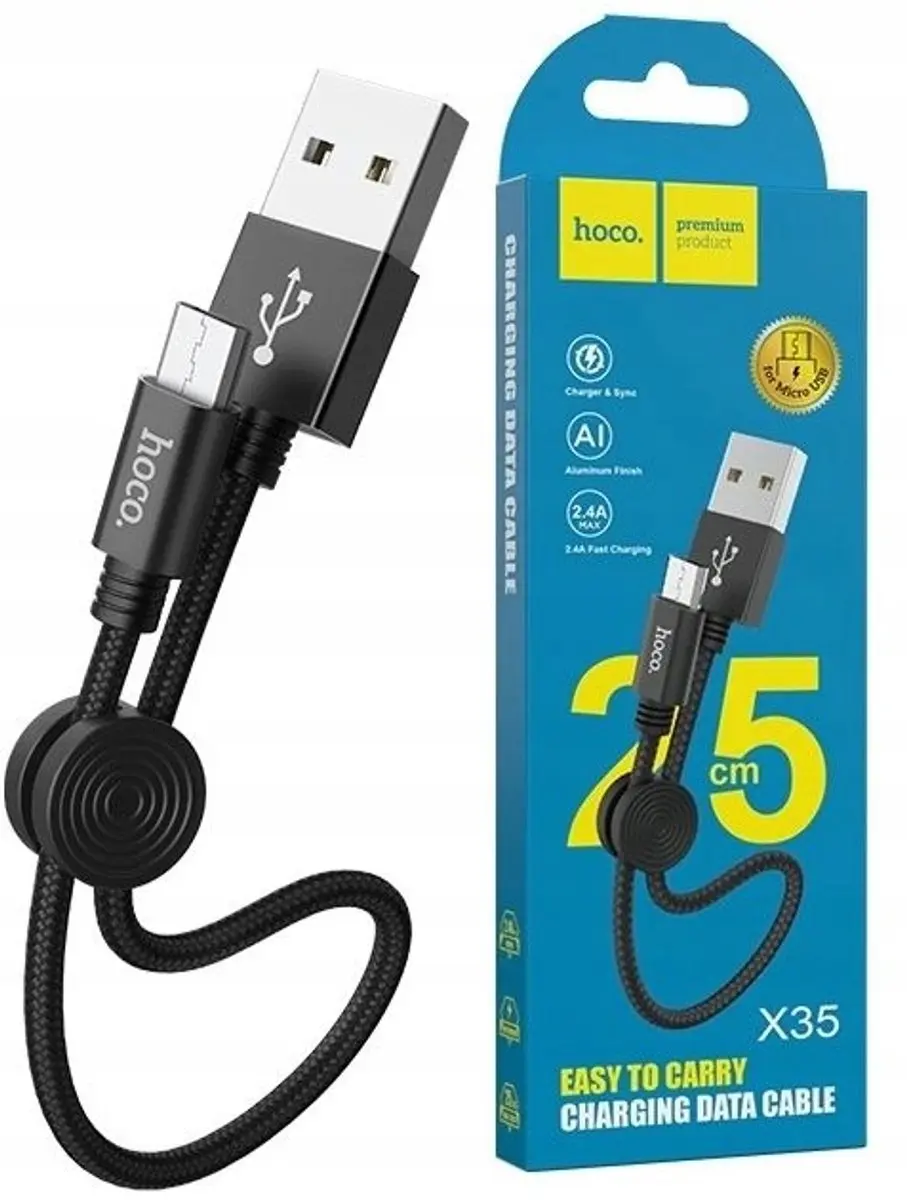 Hoco Micro USB 3.1A Kabel 25cm