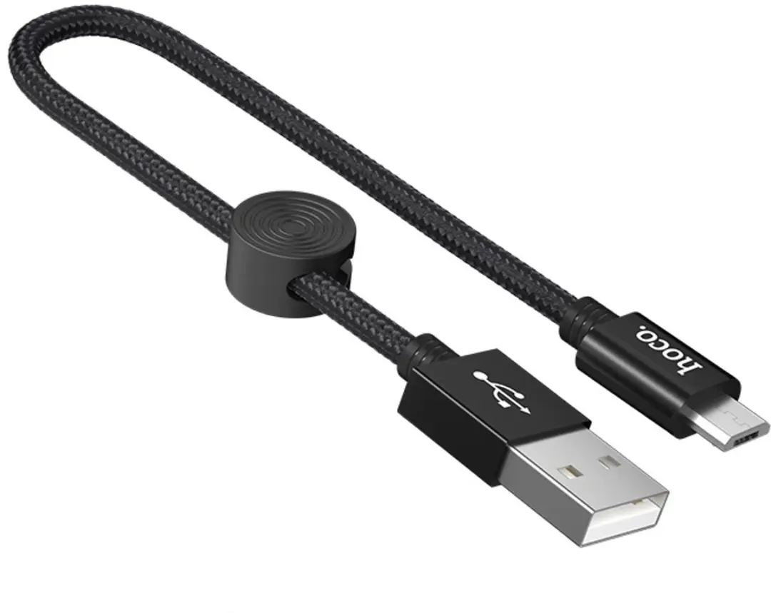Hoco Micro USB 3.1A Kabel 25cm - Transparent