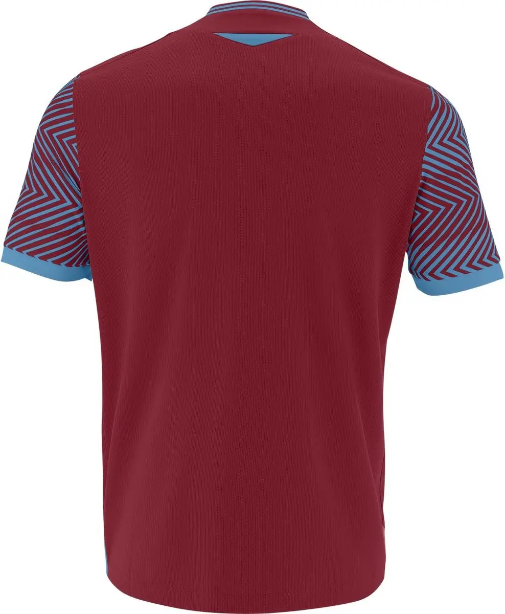 Macron Tureis Shirt Korte Mouw Kinderen - Bordeaux/Hemelsblauw 122/128