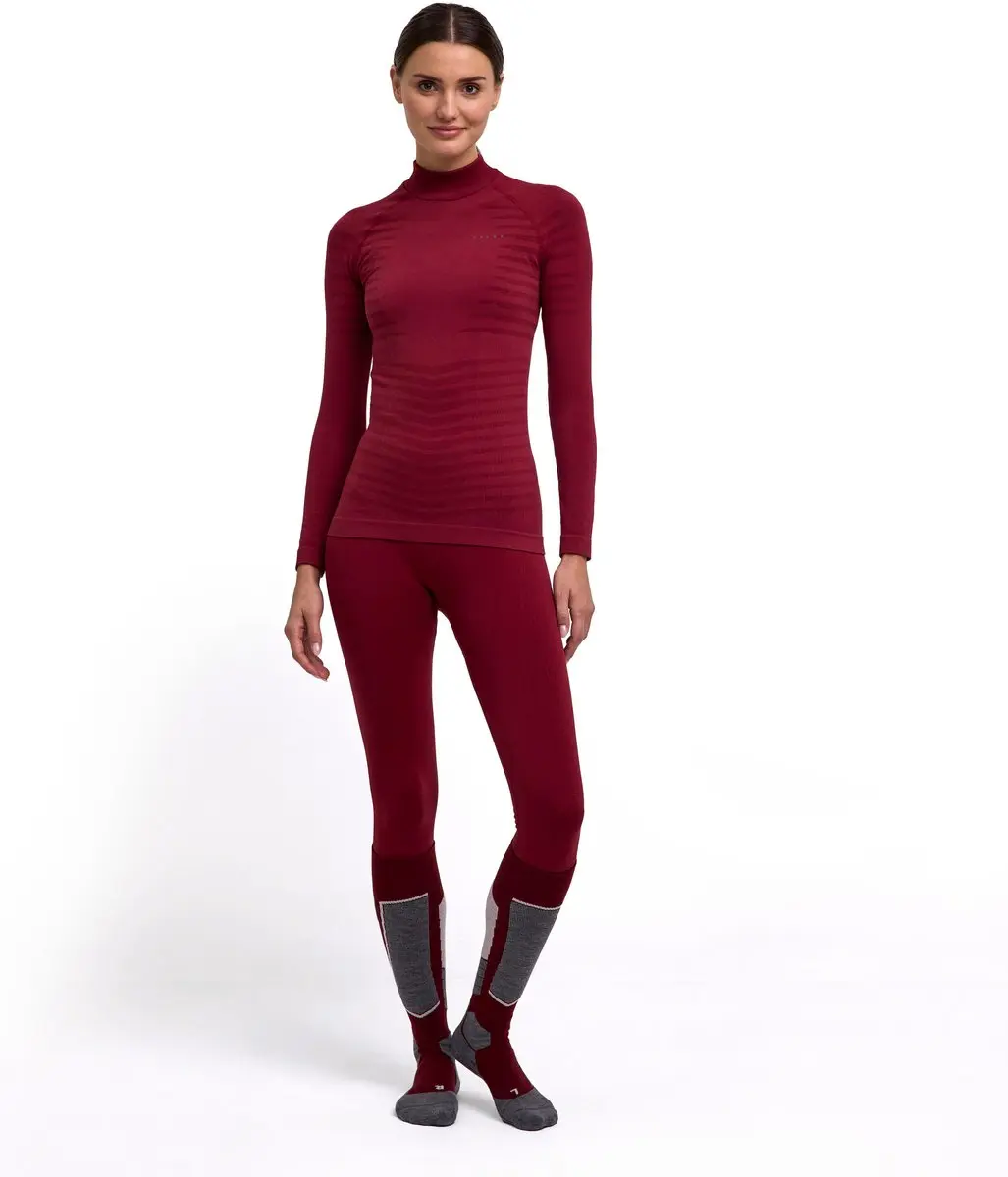 Falke Damen Maximum Warm High Neck Shirt - S - Rood