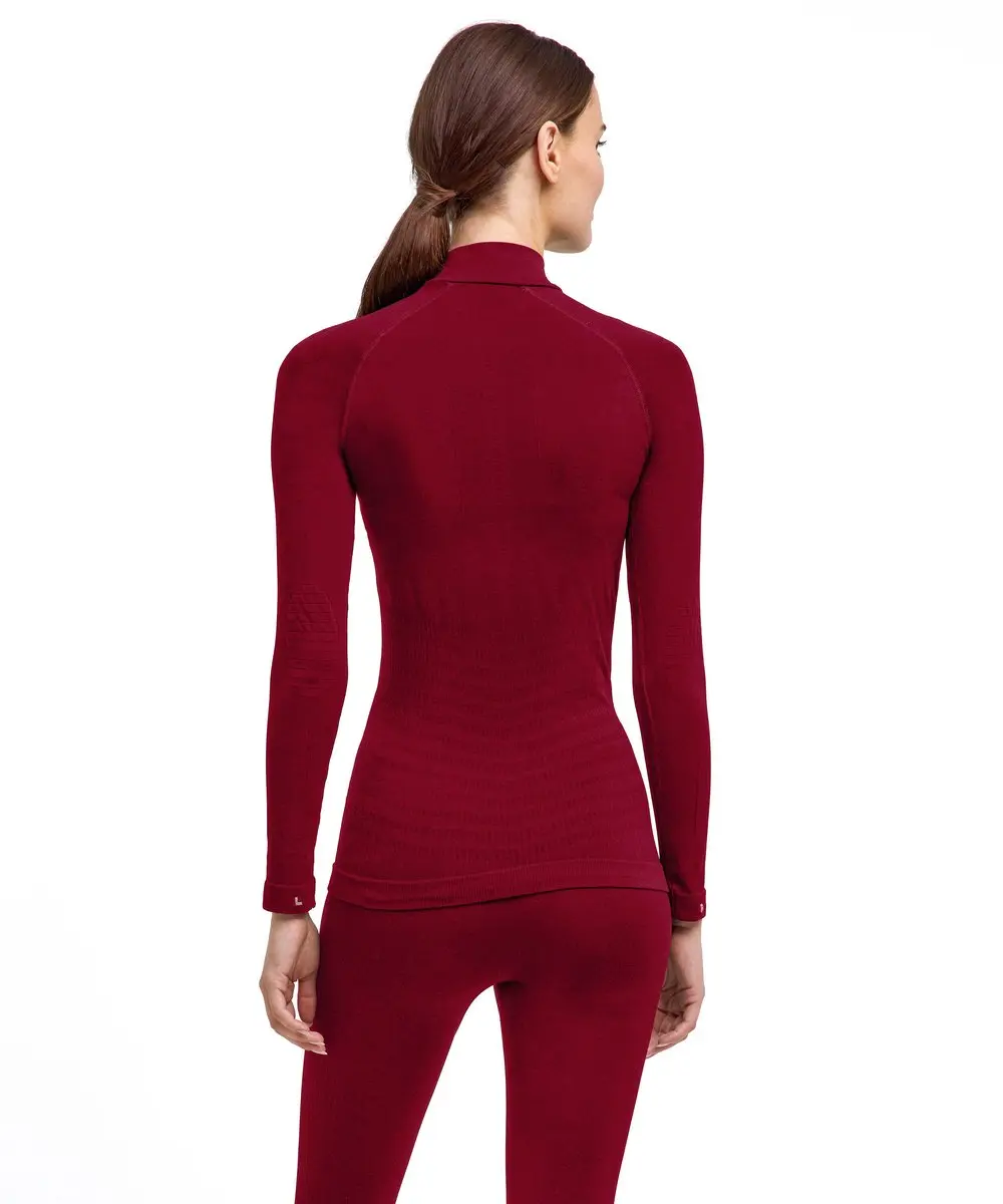 Falke Damen Maximum Warm High Neck Shirt - S - Rood