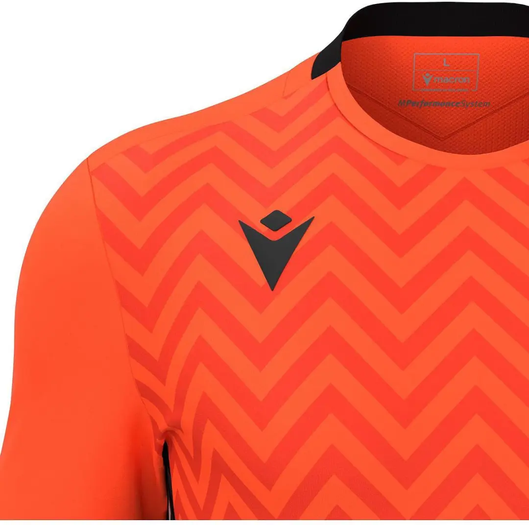 Macron Scorpio Keepershirt Korte Mouw Kinderen 140 - Oranje/Zwart