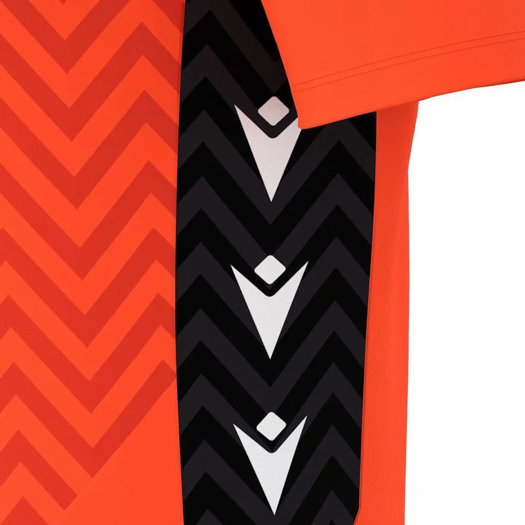 Macron Scorpio Keepershirt Korte Mouw Kinderen 140 - Oranje/Zwart