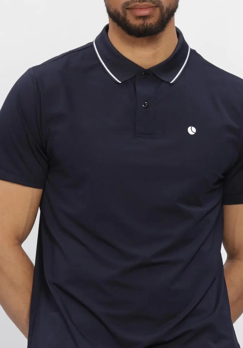 Björn Borg Ace Polo Heren M - Donkerblauw/Wit