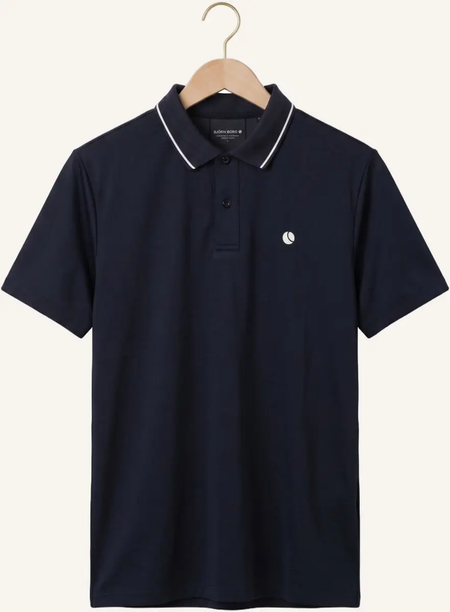 Björn Borg Ace Polo Heren M - Donkerblauw/Wit