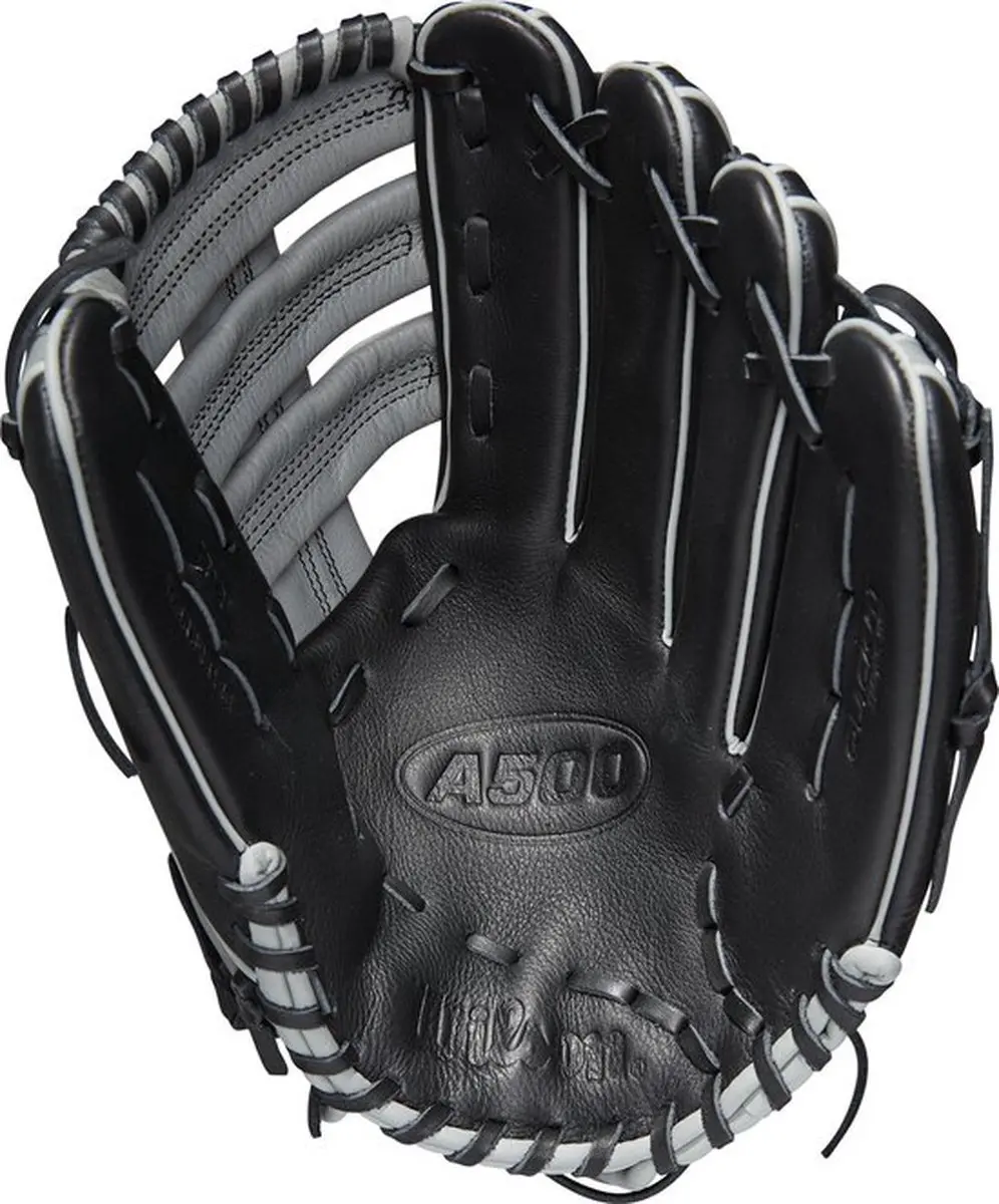 Wilson A500 Baseball Glove 12.5 - Zwart/Grijs/Tropical Blue