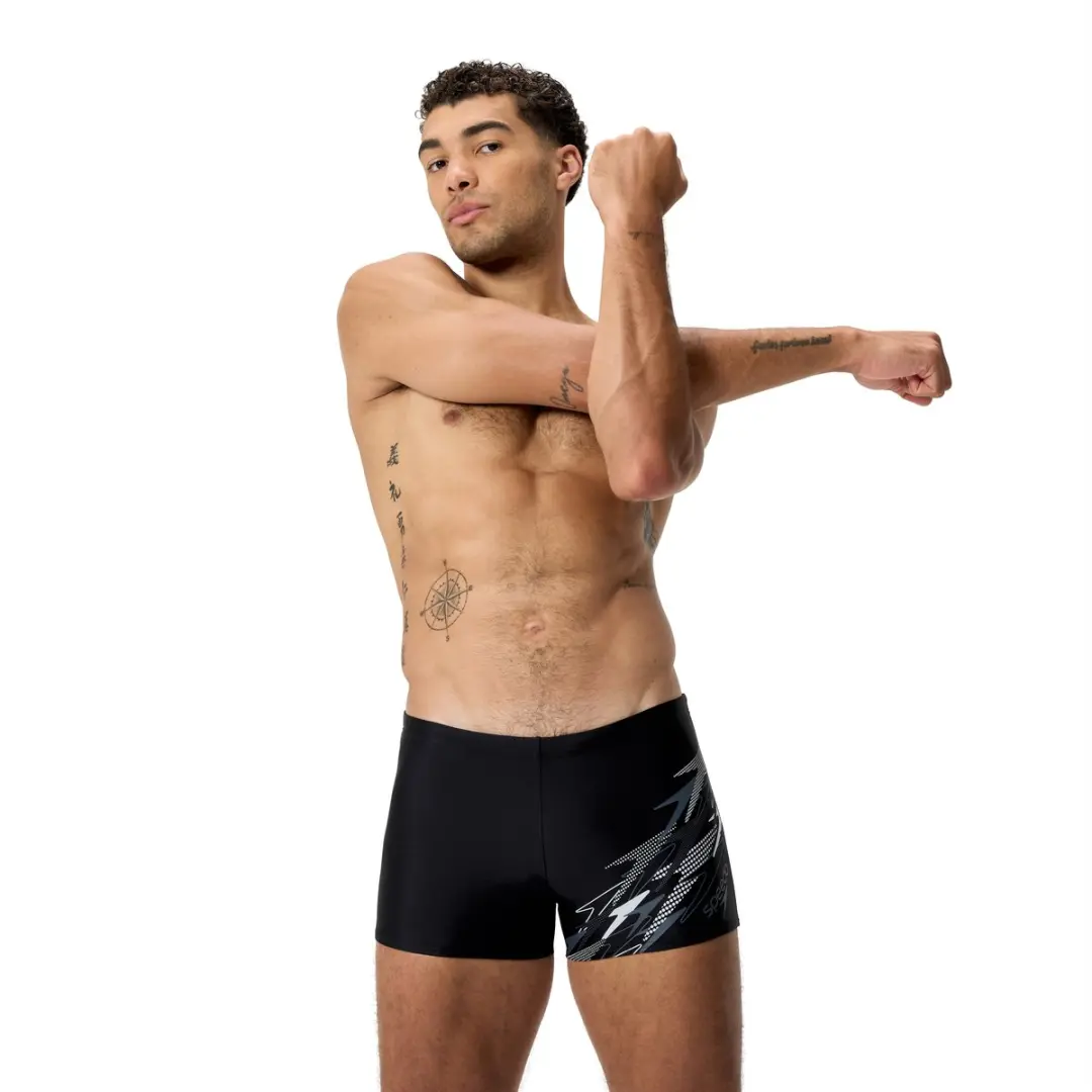 Speedo Medley Logo Aquashort Heren - Sportzwembroek S - Zwart/Grijs - afbeelding 6 van 6