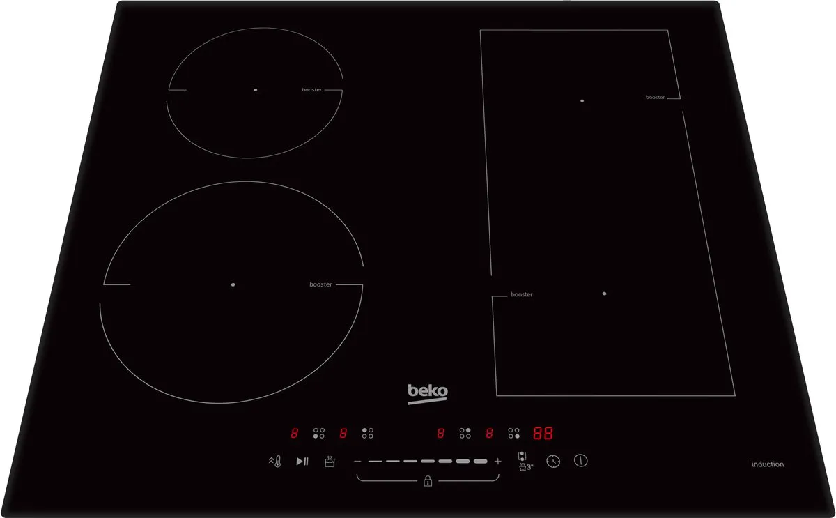 Beko HII64500FTO Zwart Ingebouwd 60 cm Inductiekookplaat zones 4 zone(s)
