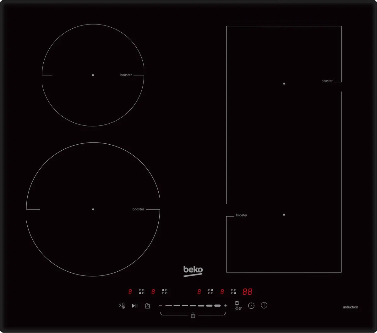 Beko HII64500FTO Zwart Ingebouwd 60 cm Inductiekookplaat zones 4 zone(s)