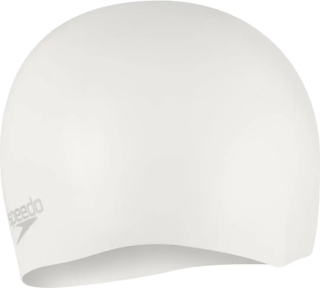 Speedo Plain Moulded Silicone Cap - Wit/Zilver