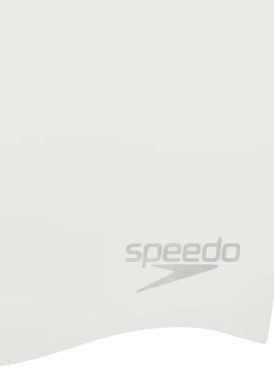 Speedo Plain Moulded Silicone Cap - Wit/Zilver