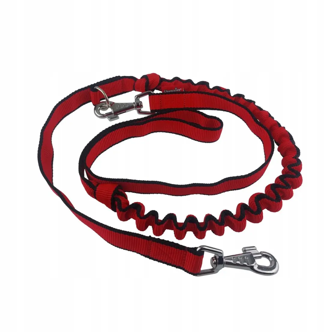 Champion Hondenlijn Schokdemper 250cm - Rood/Zwart