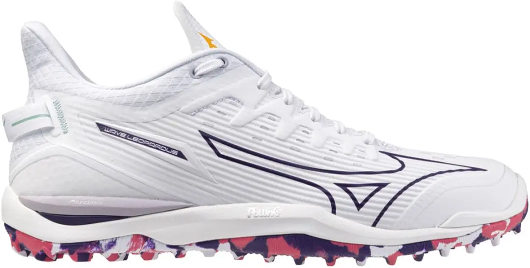 Mizuno Wave Leopardus Sportschoenen - Maat 41 - Wit/Paars/Rozig