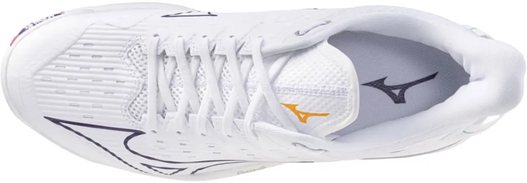 Mizuno Wave Leopardus Sportschoenen - Maat 41 - Wit/Paars/Rozig