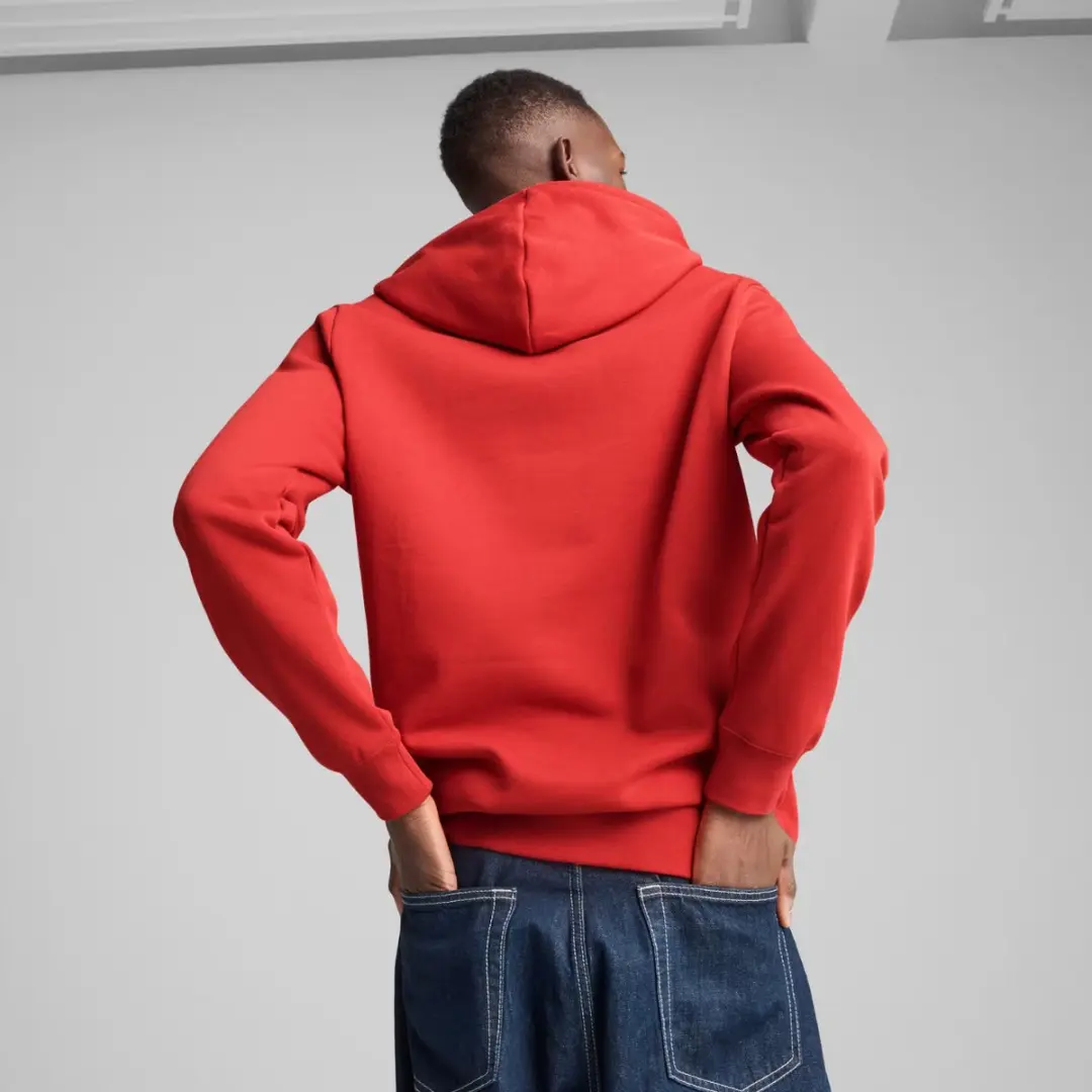 PUMA Ess Logo Lab Hoodie FL Heren - Rood M