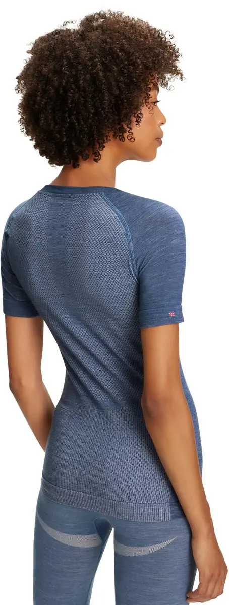 Falke Wool-Tech Light V-Neck Shirt - Dames - XS - Blauw
