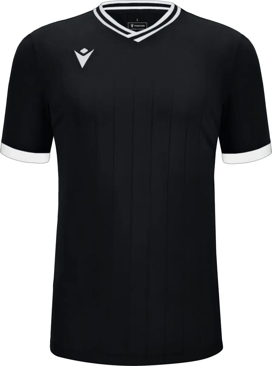 Macron Halley Heren Shirt Korte Mouw - XXL - Zwart/Wit