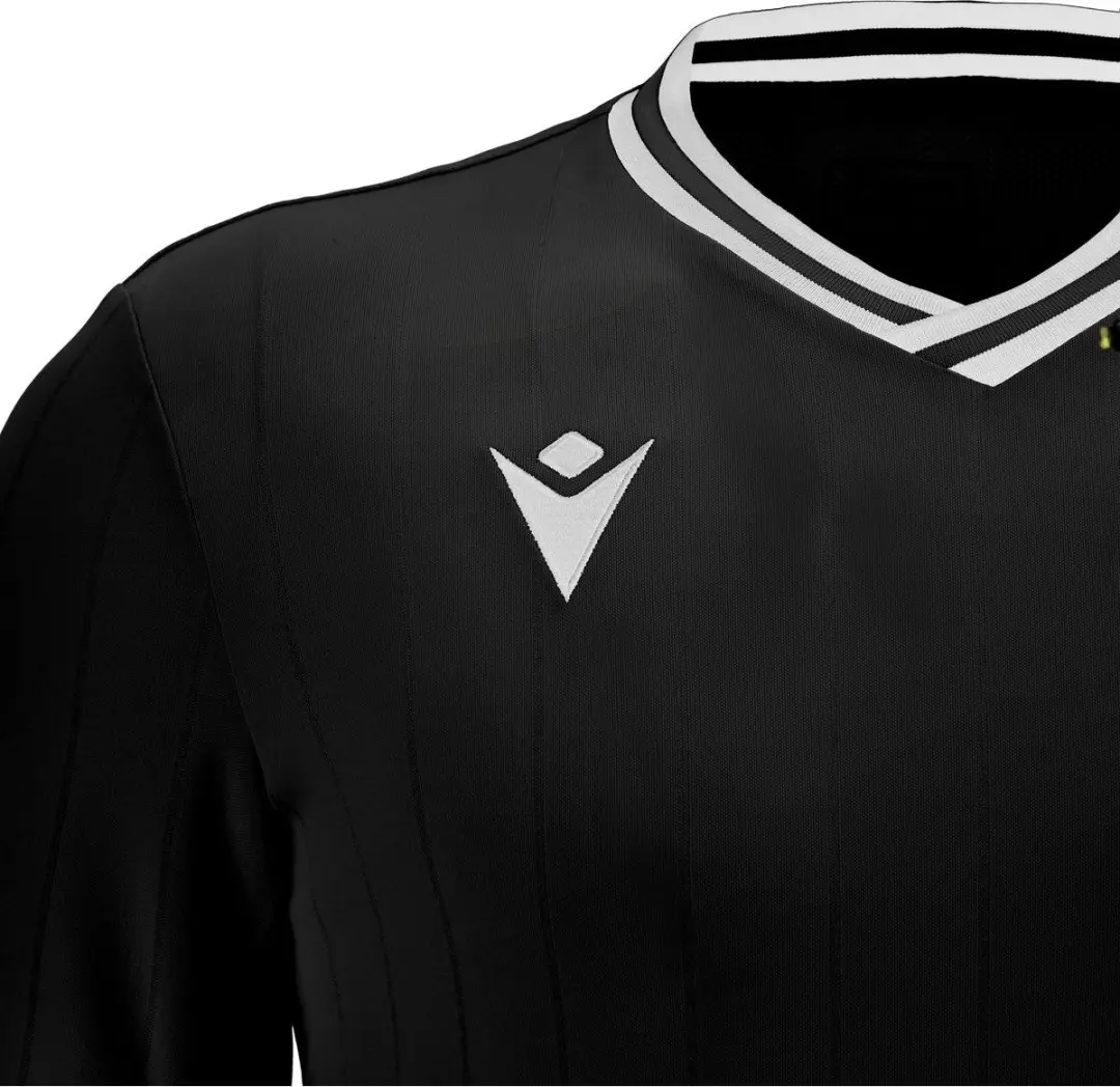 Macron Halley Heren Shirt Korte Mouw - XXL - Zwart/Wit