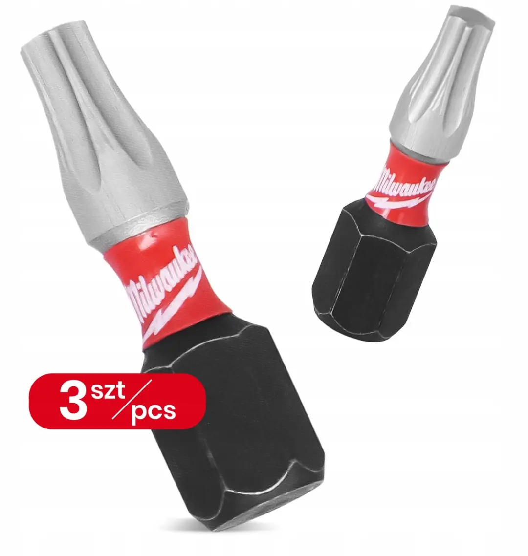 Milwaukee SHOCKWAVE TX20 Bit 25mm Magnetisch - 3 Stuks
