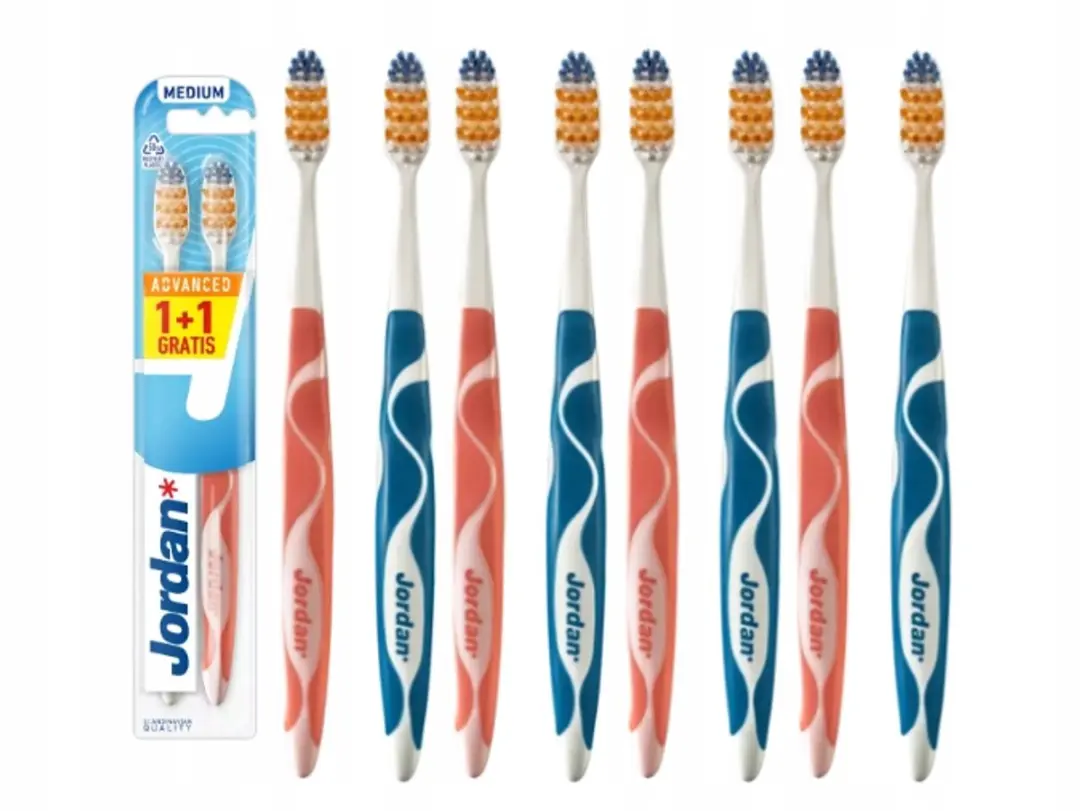 Jordan Advanced Medium Handtandenborstels - 4 Stuks