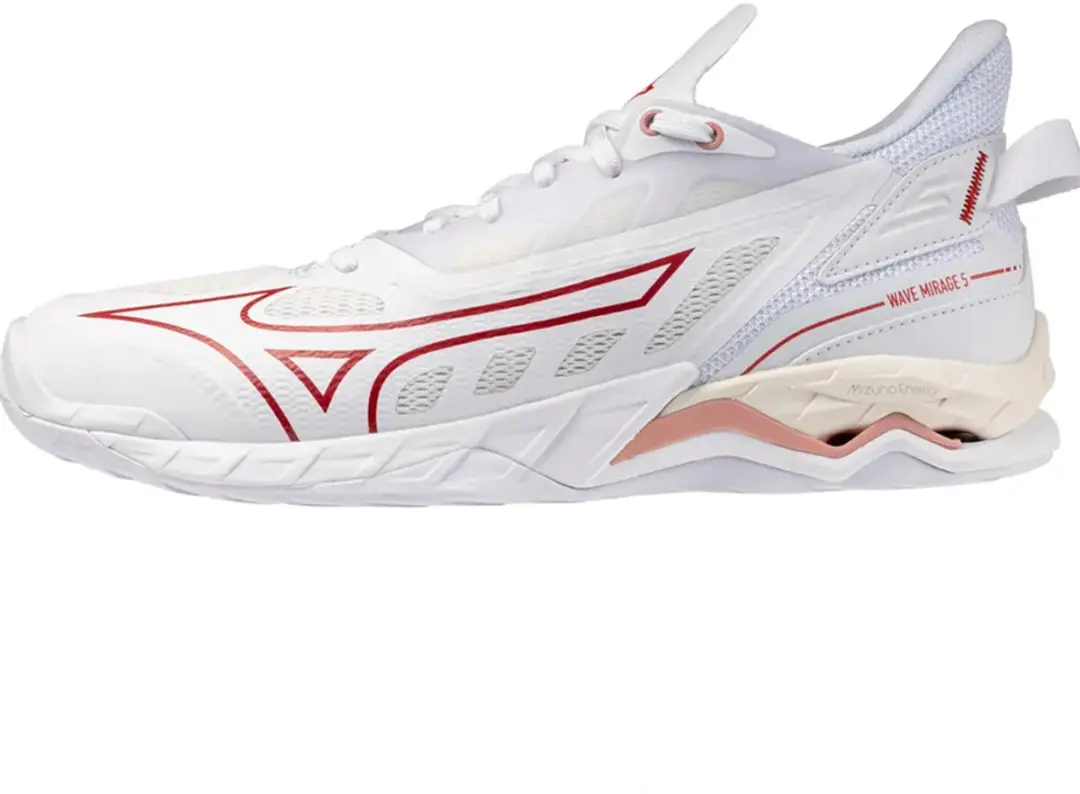Mizuno Wave Mirage 5 Indoor Sportschoenen - Dames - EU 41 - Wit/Rose