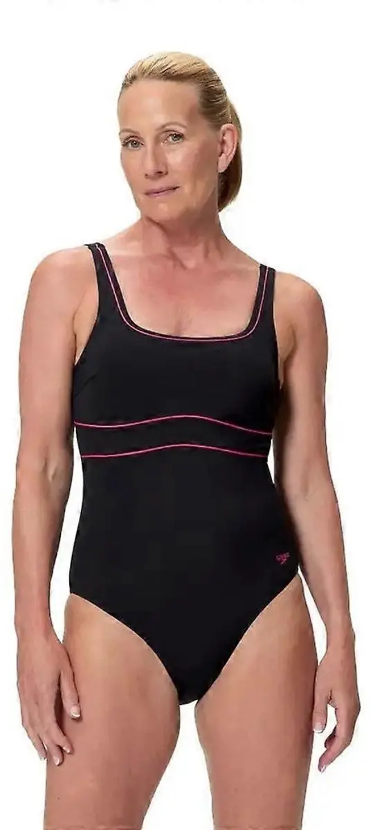 Speedo Solid Contour Eclipse 1P Wedstrijdbadpak Dames - 38 - Zwart