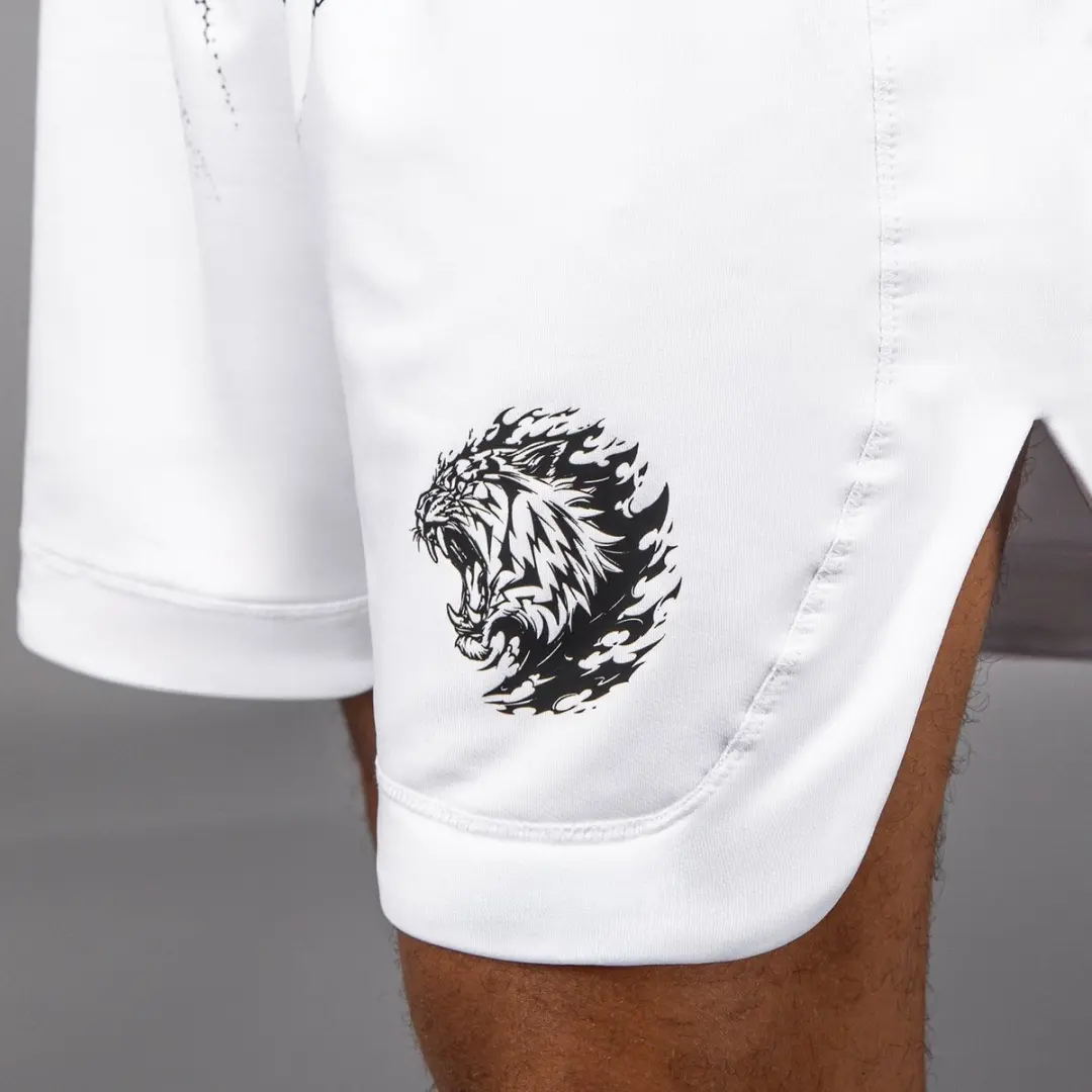 Venum Mike Tyson Tiger Boksbroek Optisch Wit/Diep Zwart XXL