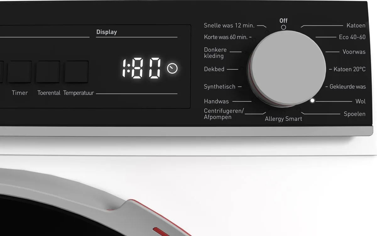 Sharp ESNFB814CWDABX Wasmachine 8kg 1400 toeren - Wit - afbeelding 6 van 6