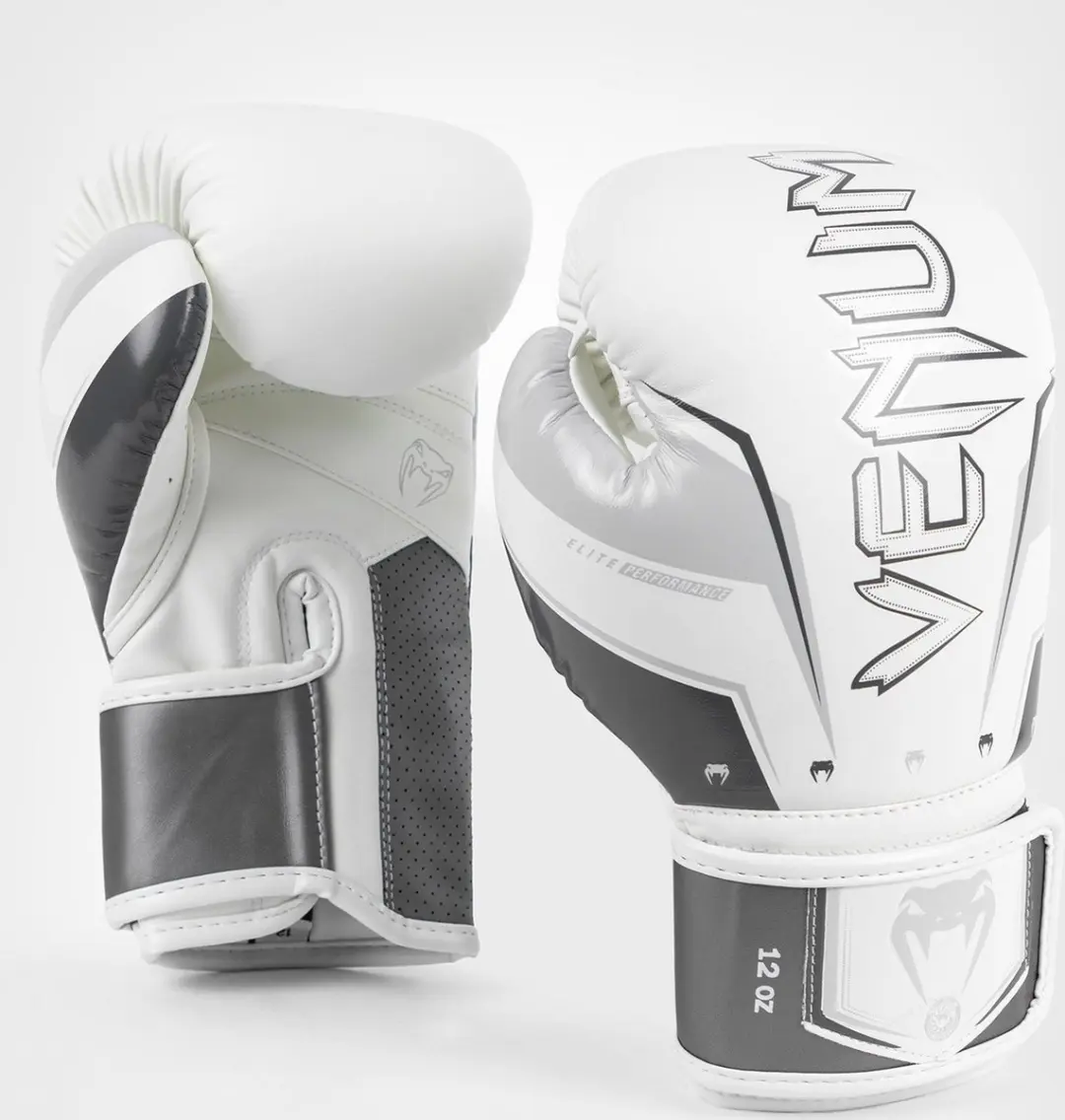 Venum Elite Evo Bokshandschoenen 10 oz - Wit/Grijs