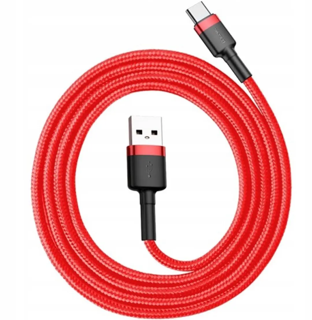 Baseus Cafule USB-A naar USB-C Kabel 2m 2A Rood