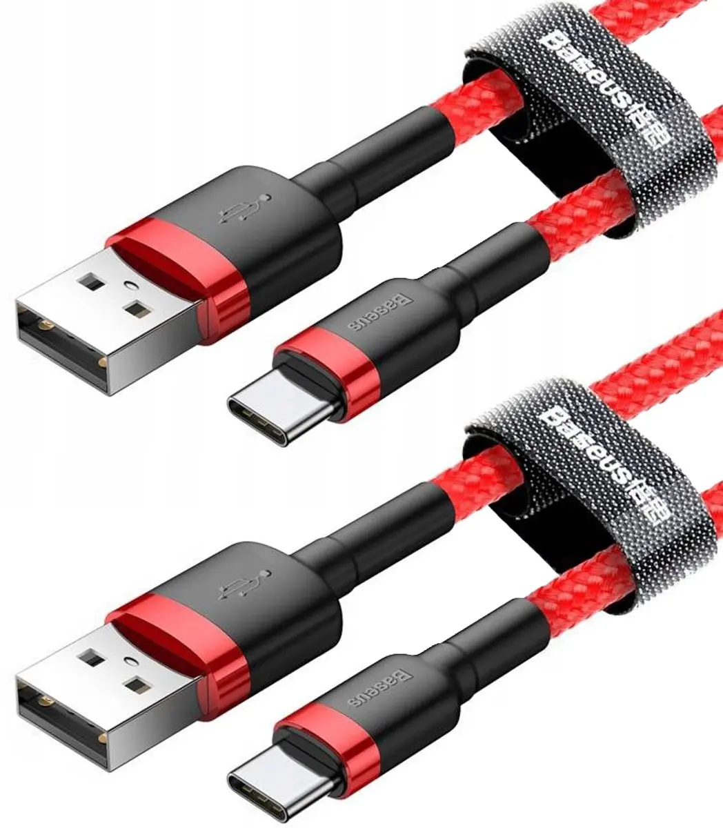 Baseus Cafule USB-A naar USB-C Kabel 2m 2A Rood