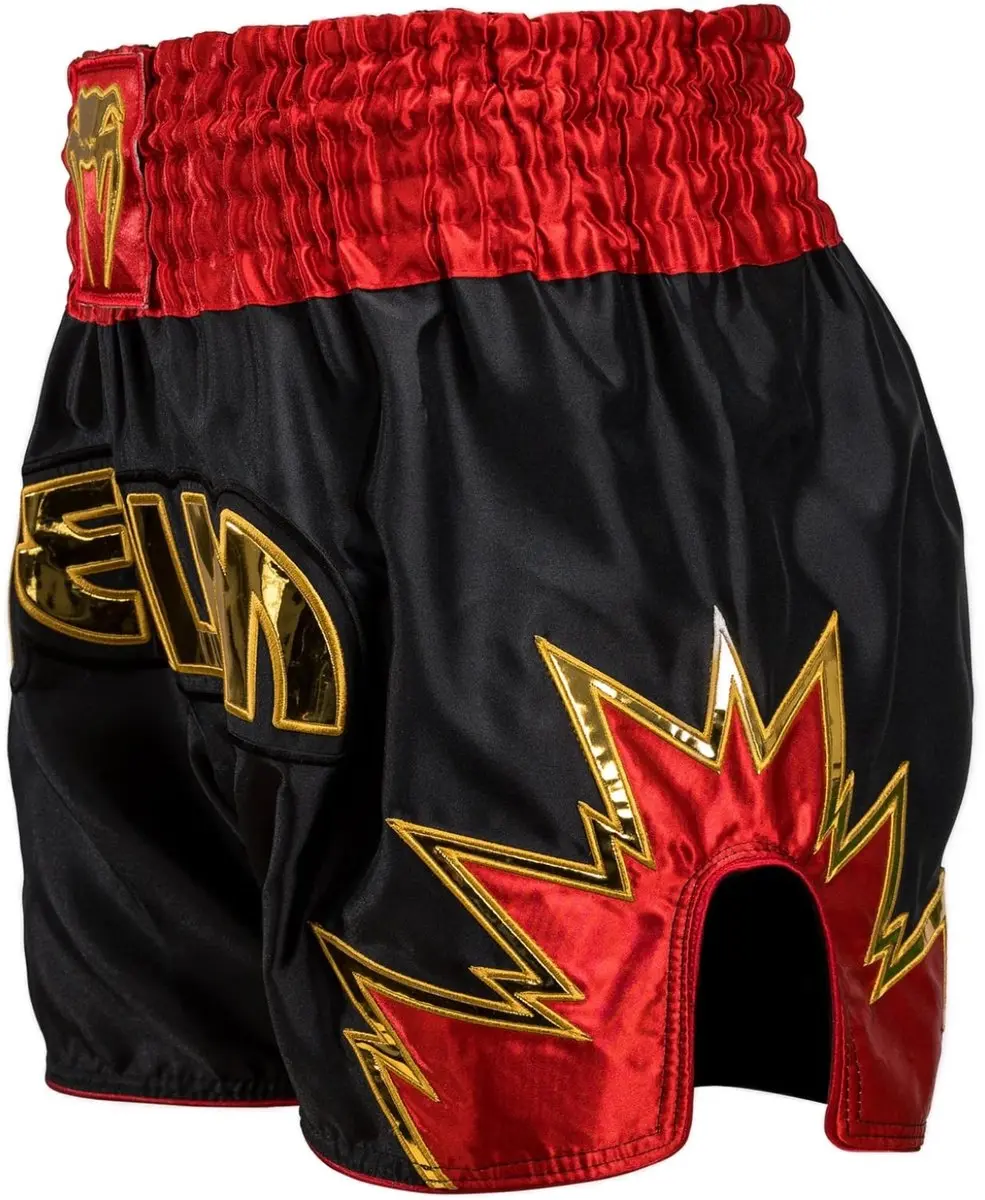 Venum Inferno Muay Thai Shorts XXL - Zwart/Goud/Rood