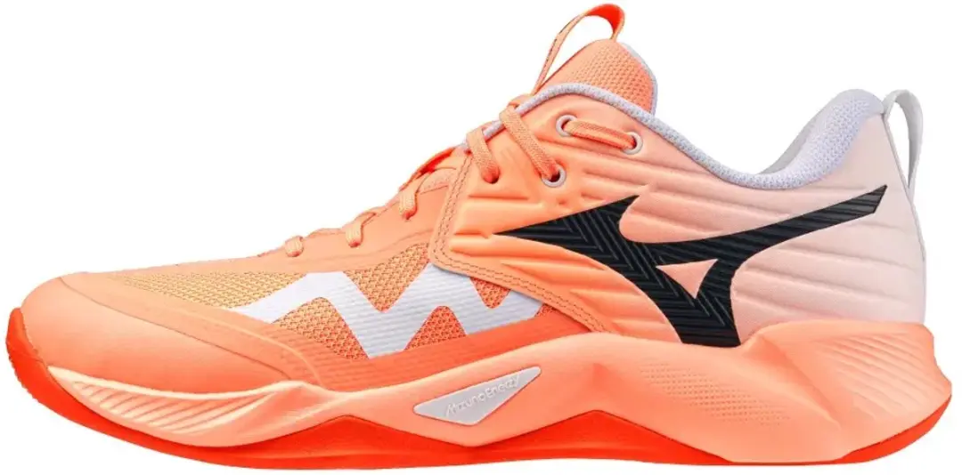Mizuno Wave Momentum Pro Indoor Schoenen 42 - Flamingo Coral/Carbon/White