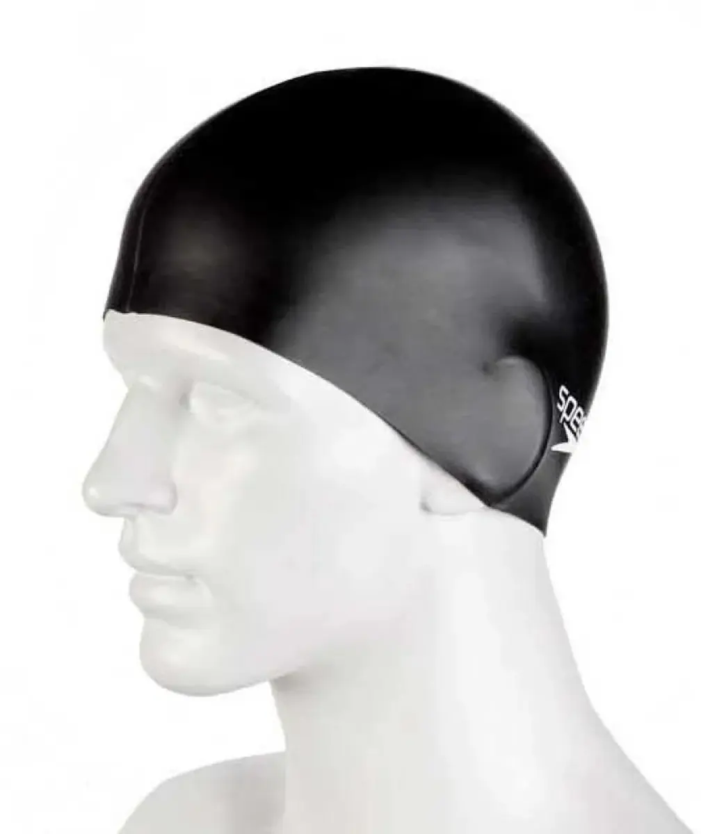 Speedo Flat Silicone Cap - Zwart