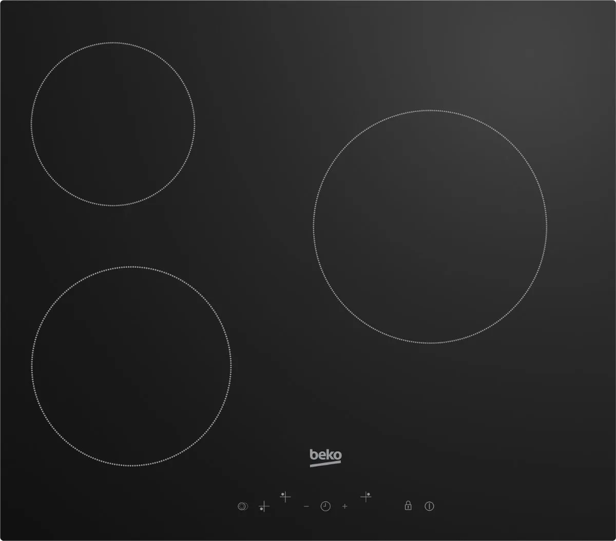 Beko HIC63400 Inductiekookplaat 3 zones - Zwart