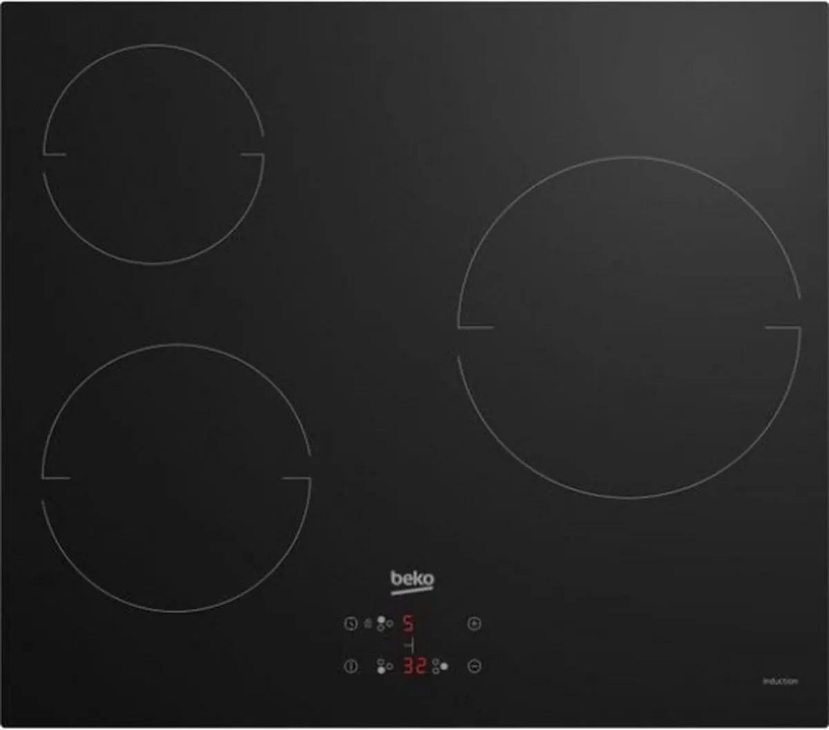 Beko HIC63400 Inductiekookplaat 3 zones - Zwart