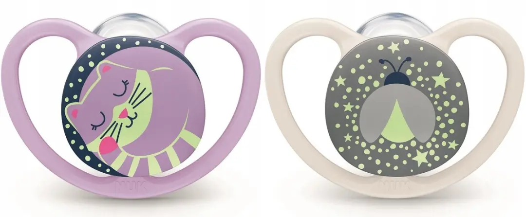 NUK Space Night Smakjes 0-6m - 2 Stuks